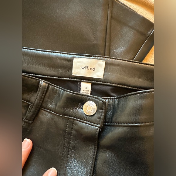 Wilfred The Melina Leather Black Pant Size 6 - Picture 11 of 12